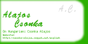 alajos csonka business card